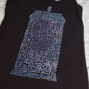 [M]  Doctor Who TARDIS Racerback Tank Top